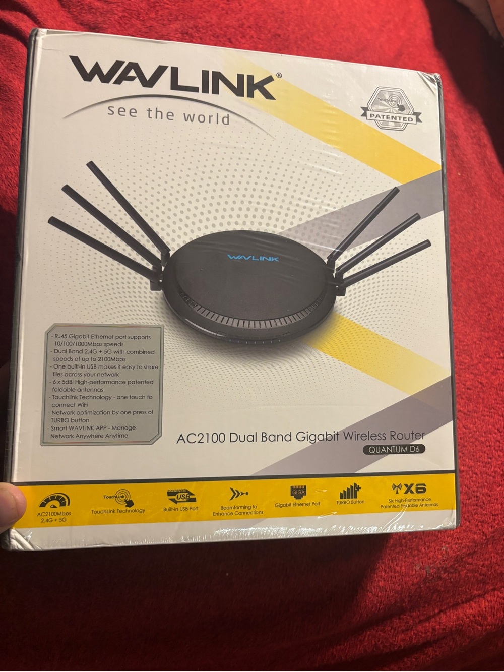 Wavlink See the World Link AC2100 Dual Band Gigabit Wireless Router - Black new